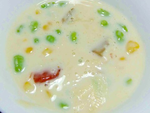 お野菜色々簡単豆乳スープ